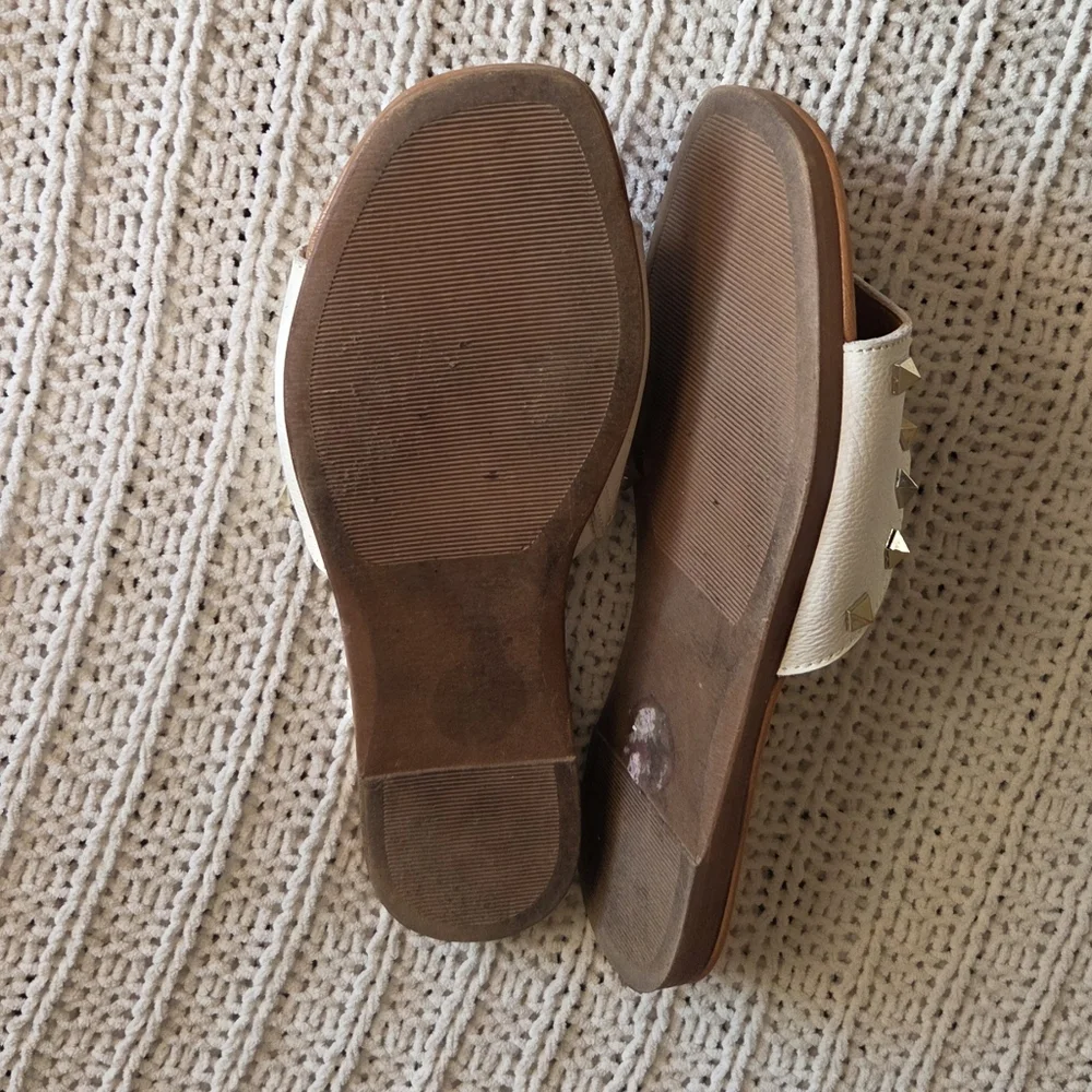 Sophia Milano White Leather Sandals Size 8.5 - Picture 6 of 7